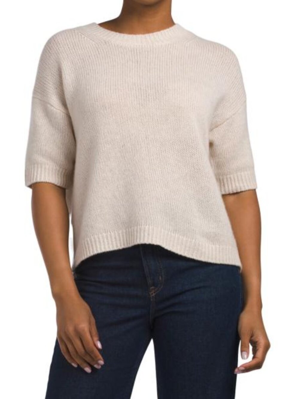 EQUIPMENT Pearl Cashmere Short Sleeve Chunky T-shirt
